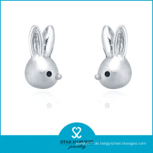 Charming Tier geformte Sterling Silber Ohrringe Erkenntnisse (E-0220)